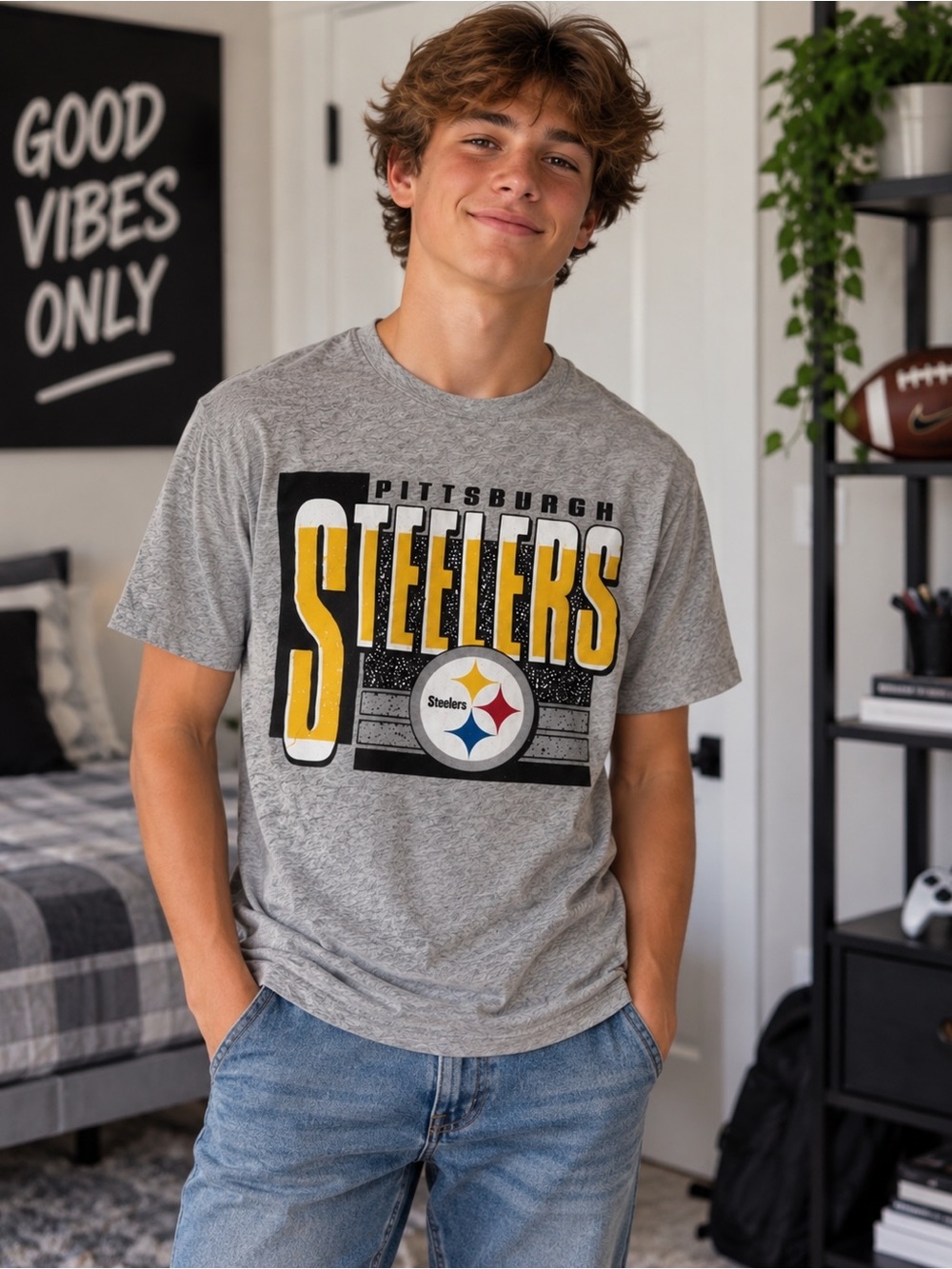 New! Pittsburgh Steelers Call out to fans! extra small t-shirt